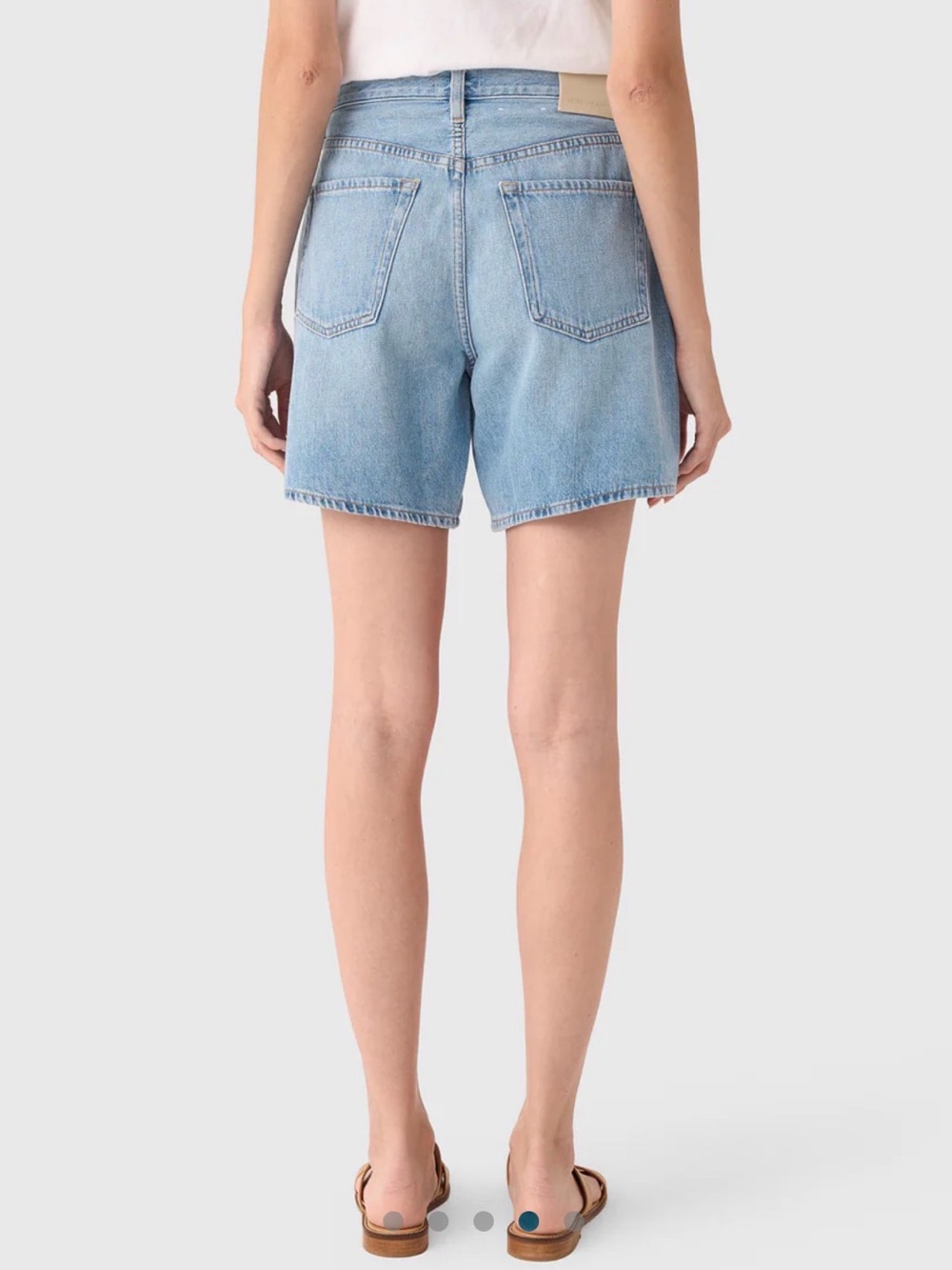 Citizens Of Humanity Brynn Light Blue Denim Jean Shorts with Drawstring - Picture 4 of 12